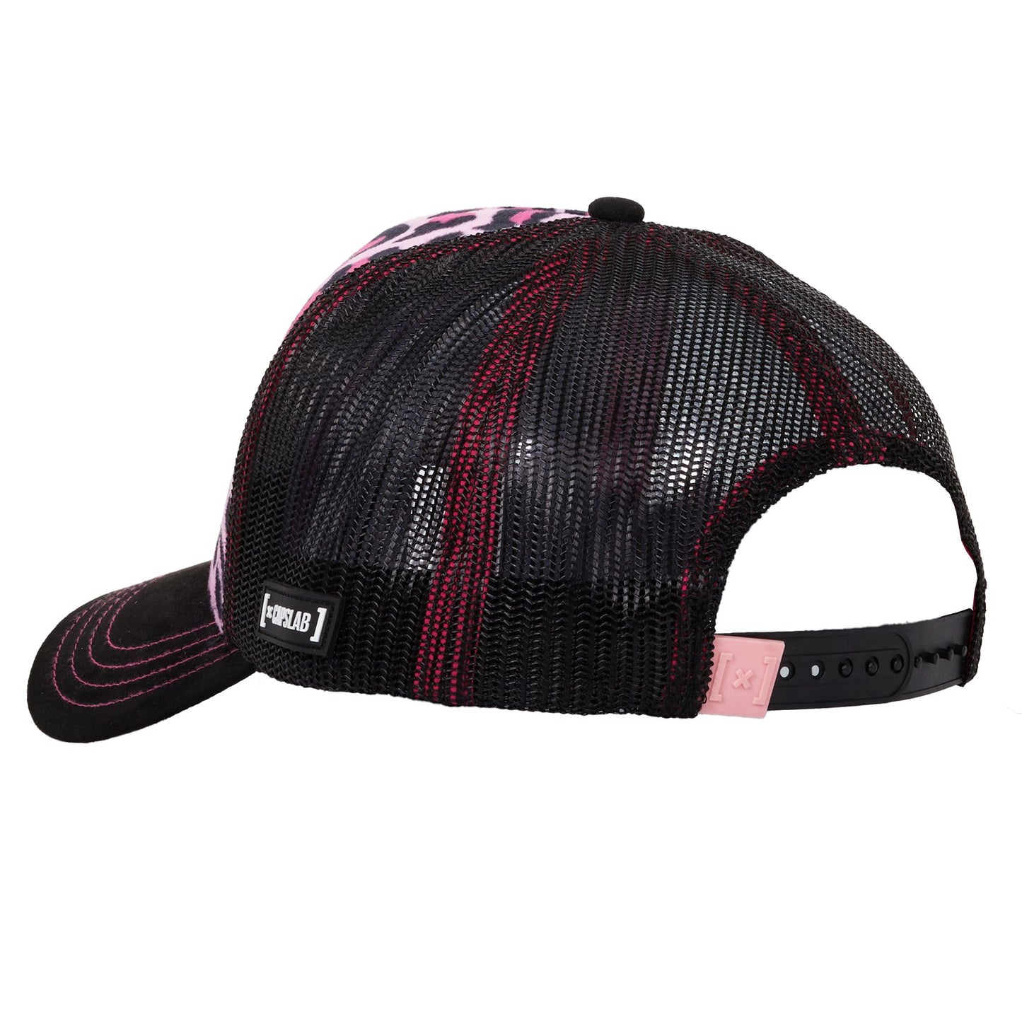 CAPSLAB The Smurfs Pink Cheetah Snapback Trucker Hat