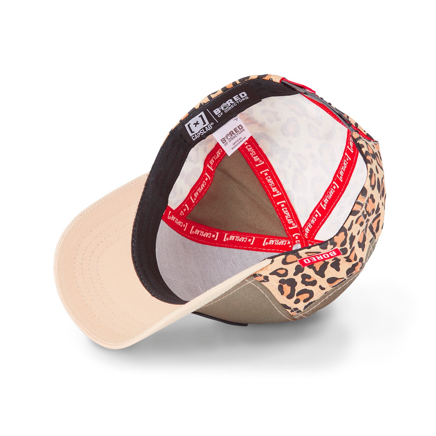 CAPSLAB BORED OF DIRECTORS Leopard Snapback Hat