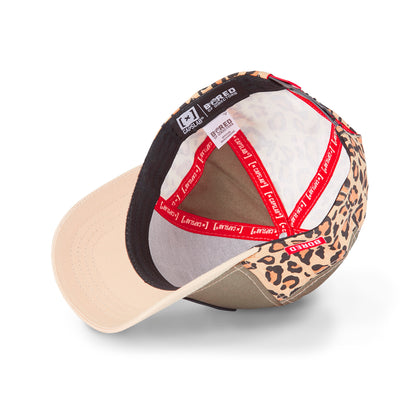 CAPSLAB BORED OF DIRECTORS Leopard Snapback Hat