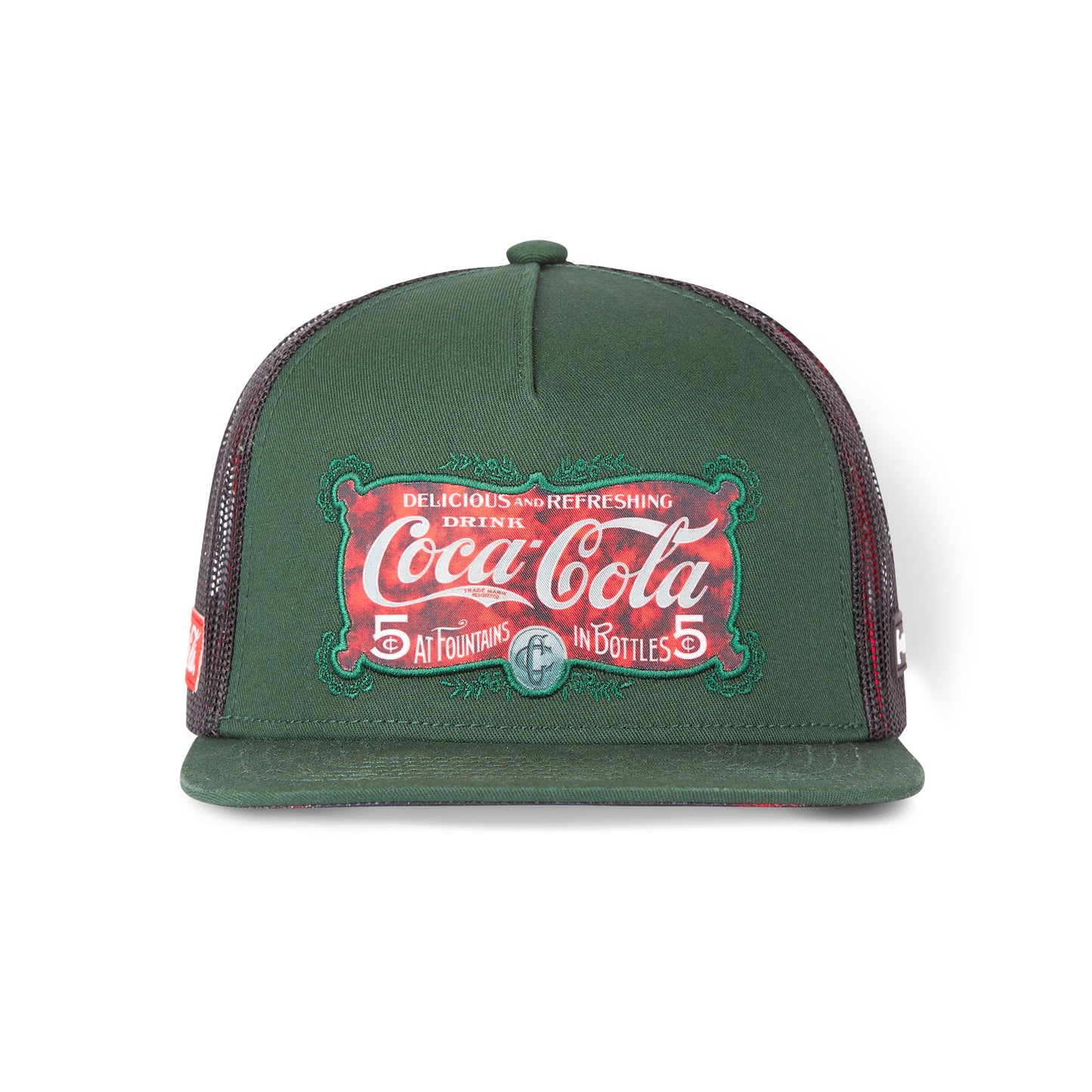 CAPSLAB COCACOLA Vintage Flat Bill Trucker Hat