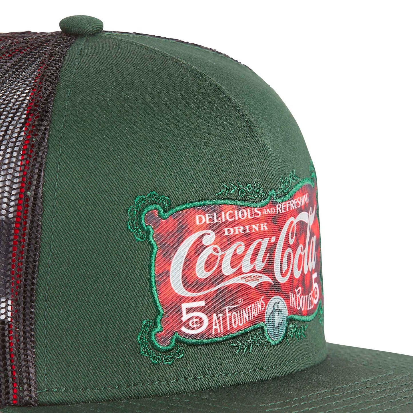 CAPSLAB COCACOLA Vintage Flat Bill Trucker Hat