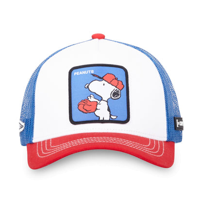 CAPSLAB Trucker Hat Peanuts Embroided Patch Adjustable Snapback Trucker Cap One Size Fits All