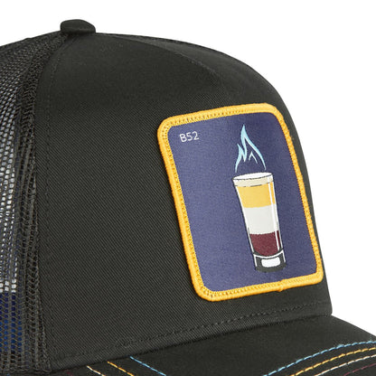 CAPSLAB B-52 Shot Black Trucker Hat