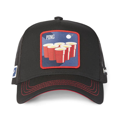 CAPSLAB Cocktail Beer Pong Black Trucker hat