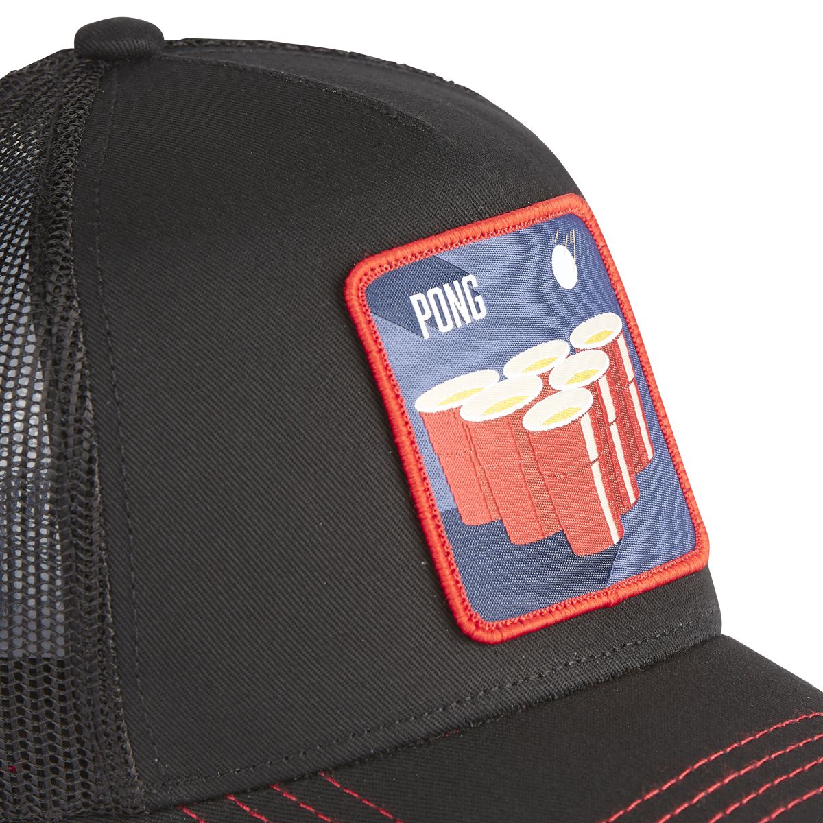 CAPSLAB Cocktail Beer Pong Black Trucker hat