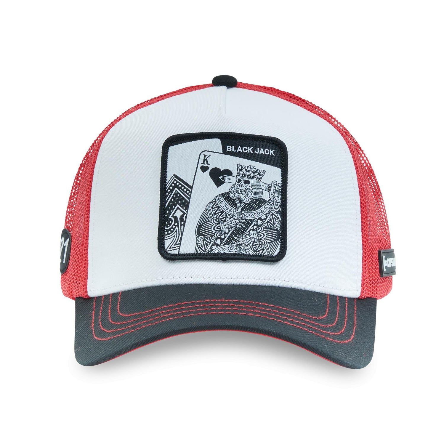 CAPSLAB Lucky Black Jack Trucker Snapback Hat