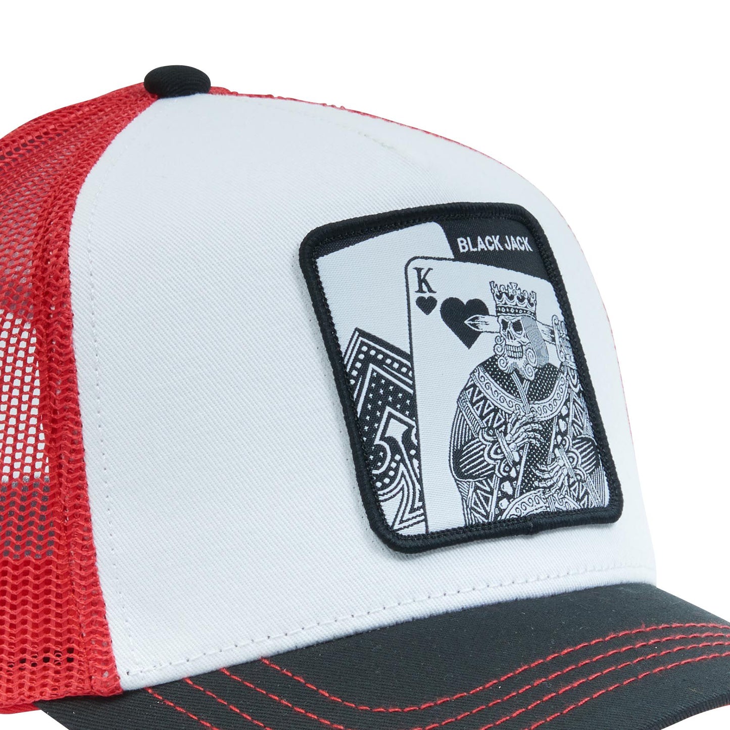 CAPSLAB Lucky Black Jack Trucker Snapback Hat