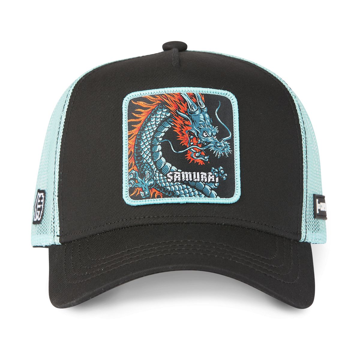 CAPSLAB Beast Samurai Blue Dragon Trucker hat