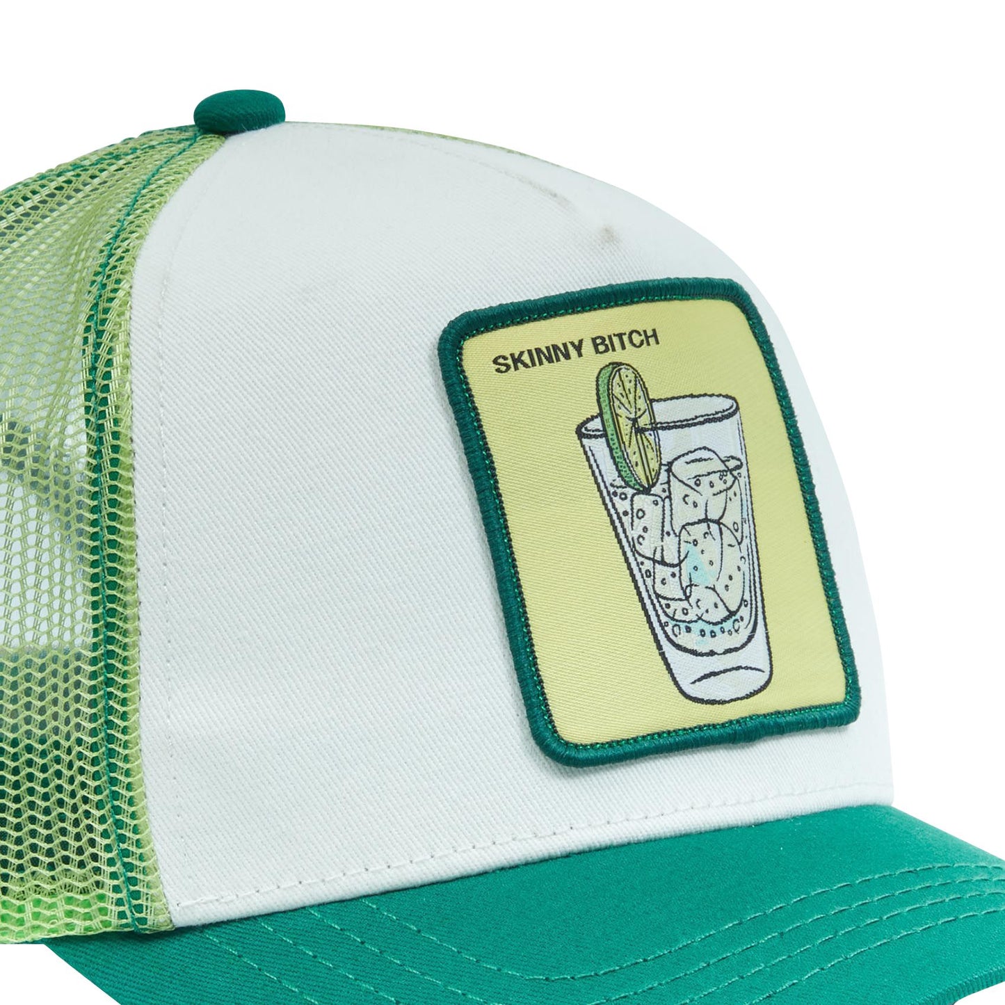 CAPSLAB Cocktail Skinny Bitch Trucker Snapback Hat