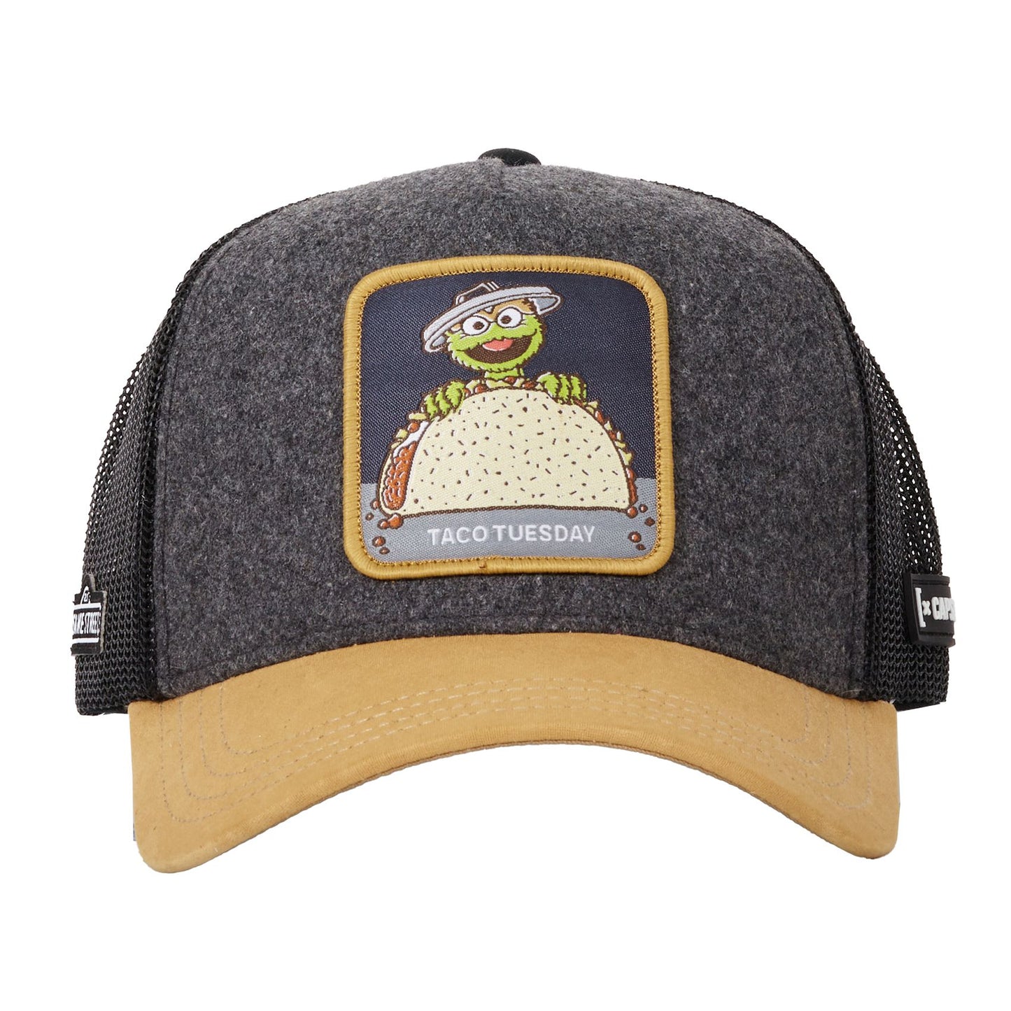 CAPSLAB Sesame Street Oscar Taco Tuesday Snapback Trucker Hat