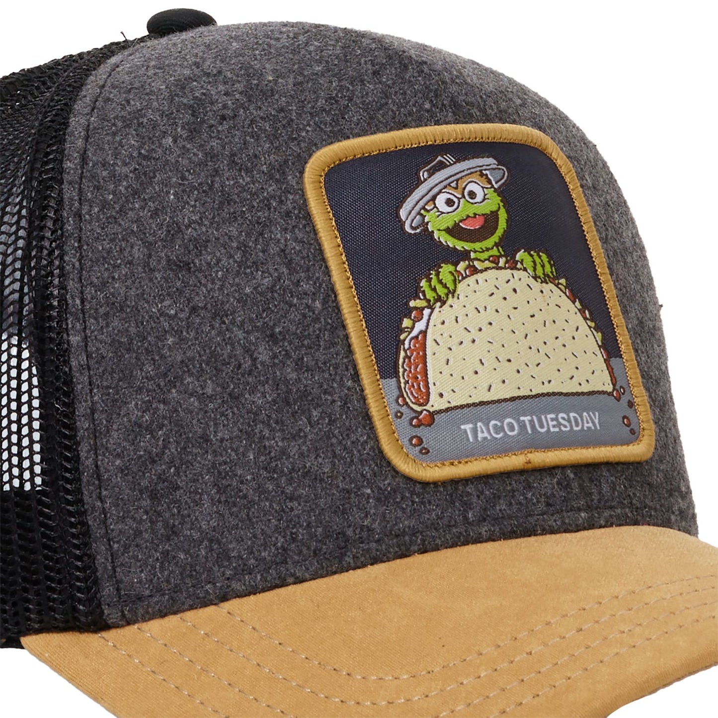 CAPSLAB Sesame Street Oscar Taco Tuesday Snapback Trucker Hat